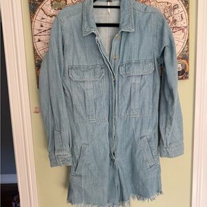 Free People Denim Romper